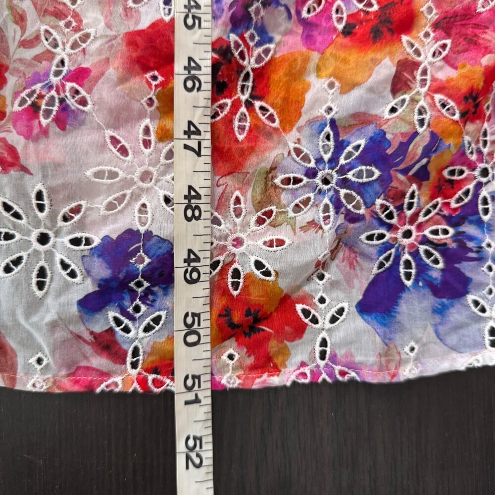 Johnny Was Dress Womens Small Summer Days Eyelet Tiered Midi Lined Boho NEW - Picture 11 of 12